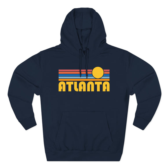Atlanta, Georgia Hoodie - Retro Sun Unisex Sweatshirt