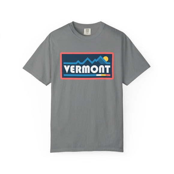 Vermont Graphic Tee, Comfort Colors Retro Mountain Unisex T shirt