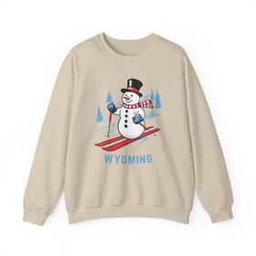 Wyoming Sweatshirt - Ski Snowman Graphic Crewneck - 0