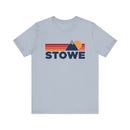 Retro Stowe, Vermont T-shirt, Mountain Tee, Vintage Stowe Unisex Jersey Shirt, Outdoor Hiking Apparel-6
