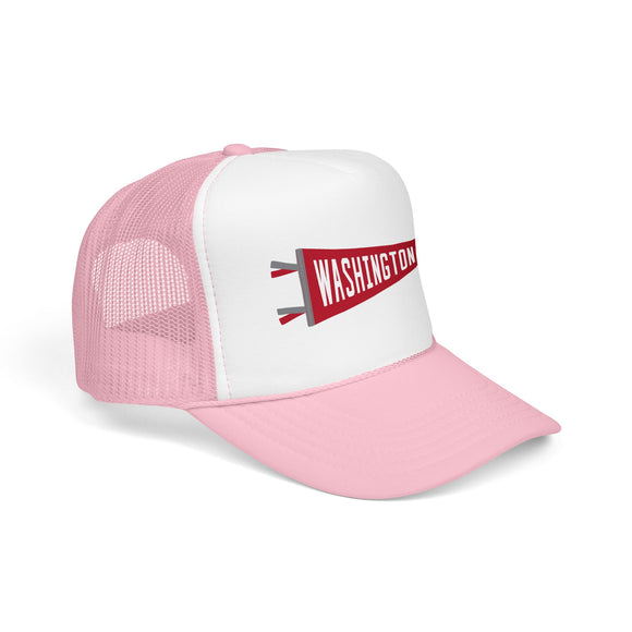 Washington, District of Columbia Pennant Trucker Hat — Retro Flag Foam Cap