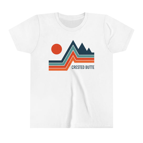 Crested Butte, Colorado Youth Shirt - Retro Mountain Crested Butte Kid's T-Shirt
