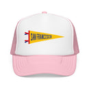 San Francisco, California Pennant Trucker Hat — Retro Flag Foam Cap-3
