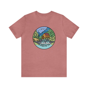 Buy heather-mauve Virginia T-Shirt - Unisex Virginia Shirt