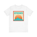 Retro Stowe, Vermont T-Shirt, Mountain Sun Tee, Unisex Graphic Shirt, Vintage Stowe, Vermont Top, Outdoor Adventure Clothing-1