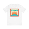 Retro Stowe, Vermont T-Shirt, Mountain Sun Tee, Unisex Graphic Shirt, Vintage Stowe, Vermont Top, Outdoor Adventure Clothing