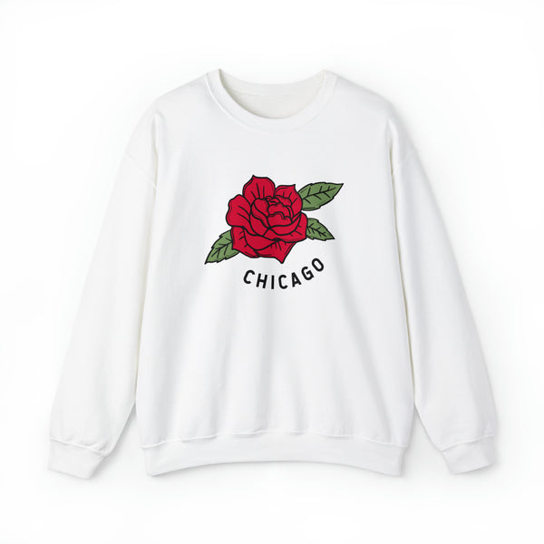 Chicago, Illinois Sweatshirt - Unisex Rose Crewneck Chicago Sweatshirt