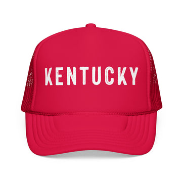 Buy red Kentucky Trucker Hat - Kentucky Cap - Block Letter