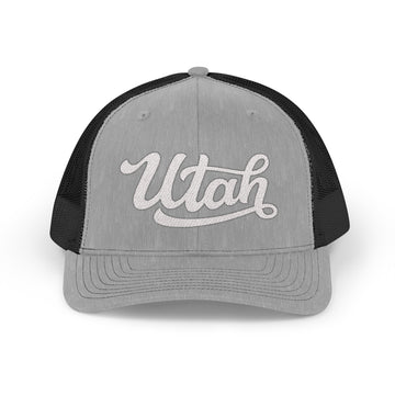 Buy heather-grey-black Utah Snapback Trucker Cap - Embroidered Utah Hat