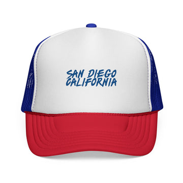 Buy blue-red San Diego Trucker Cap | California Hat