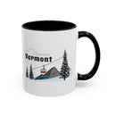 Vermont Retro Snow Skiing Mountain 11 oz Mug, Ski Lodge Decor Coffee Cup, Mountain Gondola Lover Gift, Retro Skiing Mug-8
