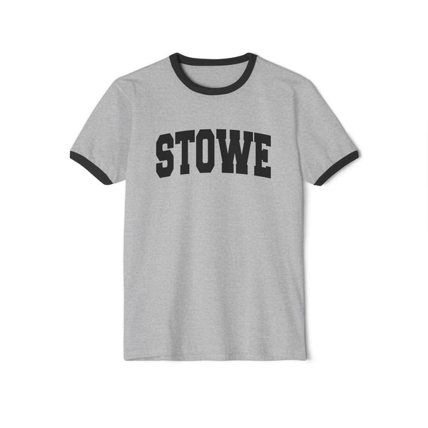 Stowe, Vermont Cotton Ringer Graphic Tee - Unisex Stowe T Shirt, Vintage Style Tee, Men's/Women's Tee