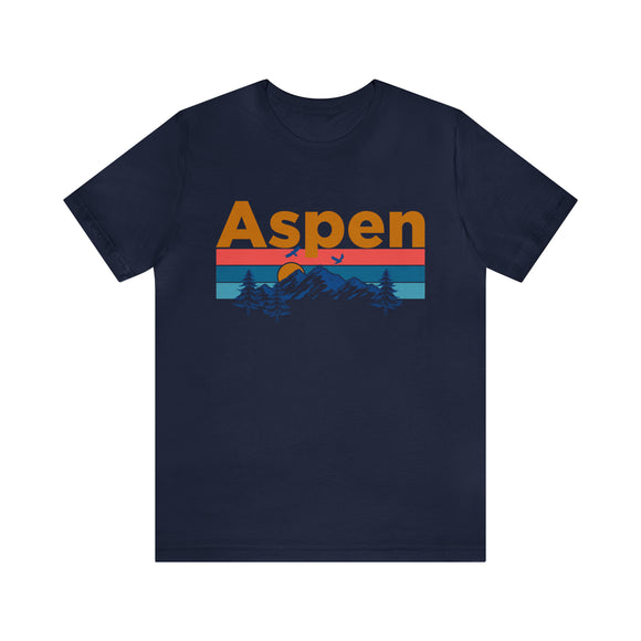 Aspen, Colorado Shirt - Mountain Sunset Unisex Aspen T-Shirt