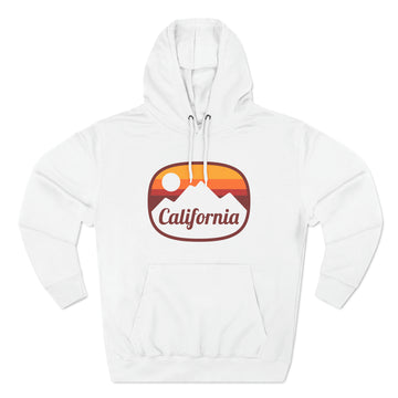 Buy white Premium California Hoodie - Retro Unisex Sweatshirt - Sunset Oval