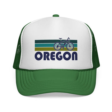Oregon Retro Bike Trucker Hat - Vintage Style Oregon Cap - 0