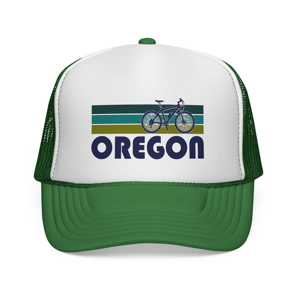Oregon Retro Bike Trucker Hat - Vintage Style Oregon Cap