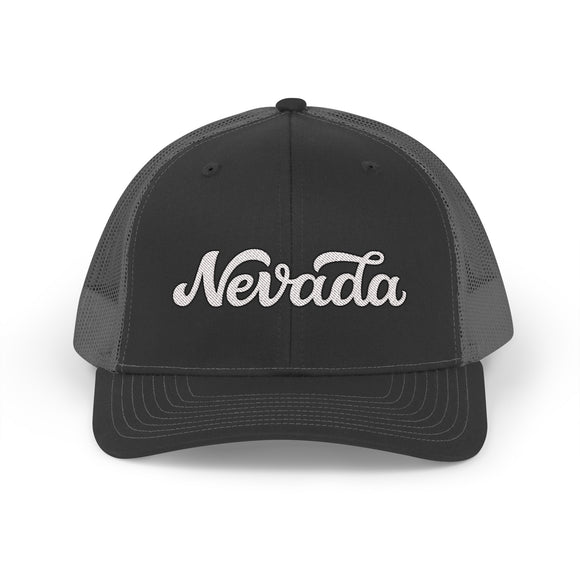 Nevada Snapback Trucker Cap - Embroidered Nevada Hat