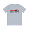 Retro Steamboat, Colorado T-shirt, Mountain Tee, Vintage Steamboat Unisex Jersey Shirt, Outdoor Hiking Apparel