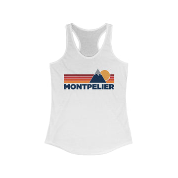 Montpelier, Vermont Women's Racerback Tank Top - Mountain Lover Sleeveless Shirt, Women's Montpelier Hiking Tank