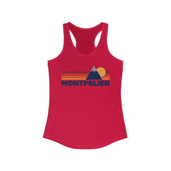 Montpelier, Vermont Women's Racerback Tank Top - Mountain Lover Sleeveless Shirt, Women's Montpelier Hiking Tank