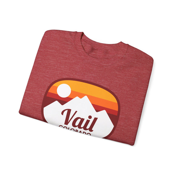 Vail, Colorado Sweatshirt - Unisex Retro Ombre Crewneck Vail Sweatshirt