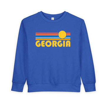Georgia Toddler Sweatshirt - Retro Sun Georgia Toddler Crewneck Sweatshirt - 0