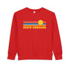 South Carolina Toddler Sweatshirt - Retro Sun South Carolina Toddler Crewneck Sweatshirt