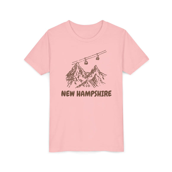 New Hampshire Youth T-Shirt — Vintage Gondola Ski Mountain Tee