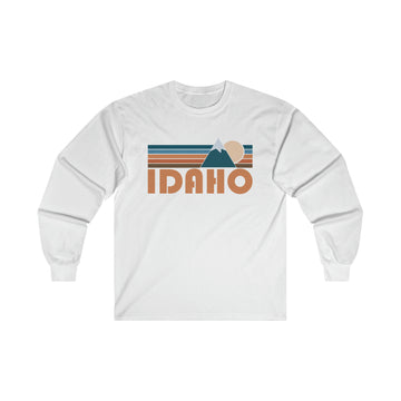 Buy white Idaho Long Sleeve Shirt - Retro Unisex Idaho Long Sleeve Tee