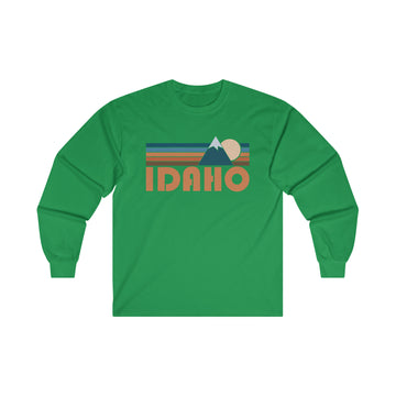 Buy irish-green Idaho Long Sleeve Shirt - Retro Unisex Idaho Long Sleeve Tee