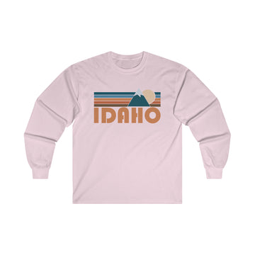 Buy light-pink Idaho Long Sleeve Shirt - Retro Unisex Idaho Long Sleeve Tee