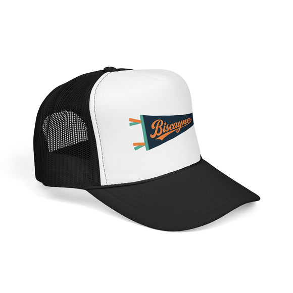 Biscayne National Park Pennant Trucker Hat — Vintage Foam Mesh Cap