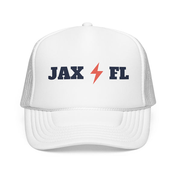 Jacksonville, Florida Retro Trucker Hat - Lightning Foam Cap