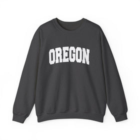 Buy dark-heather Oregon Sweatshirt - Unisex Graphic Crewneck