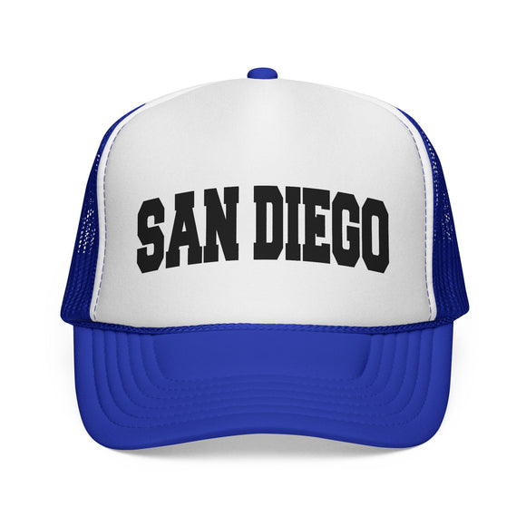 San Diego, California Collegiate Style Trucker Hat