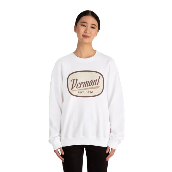 Vermont Sweatshirt - Unisex Retro Vermont Crewneck Sweatshirt