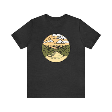 Buy dark-grey-heather West Virginia T-Shirt - Unisex West Virginia Shirt