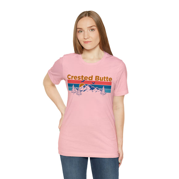 Crested Butte, Colorado Shirt - Mountain Sunset Unisex Crested Butte T-Shirt