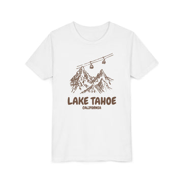 Lake Tahoe, California Youth T-Shirt — Vintage Gondola Ski Mountain Tee - 0