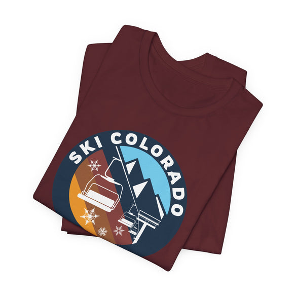 Colorado T Shirt - Retro Ski Lift Colorado Tee