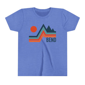 Bend, Oregon Youth Shirt - Retro Mountain Bend Kid's T-Shirt