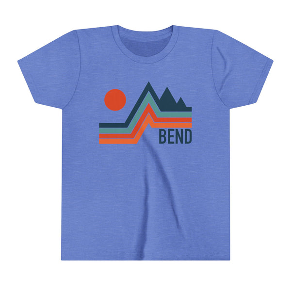 Bend, Oregon Youth Shirt - Retro Mountain Bend Kid's T-Shirt