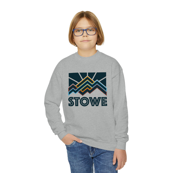 Stowe, Vermont Youth Sweatshirt - Unisex Kid's Stowe Crewneck Sweatshirt
