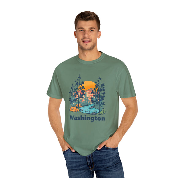 Washington Graphic Tee, Comfort Colors Retro Unisex T shirt