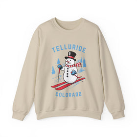 Telluride, Colorado Sweatshirt - Ski Snowman Graphic Crewneck - 0