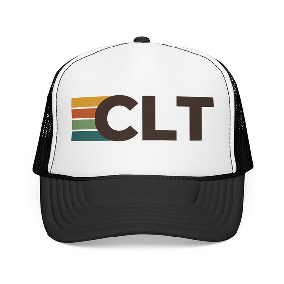 Charlotte, North Carolina Trucker Hat - CLT Abbr retro cap