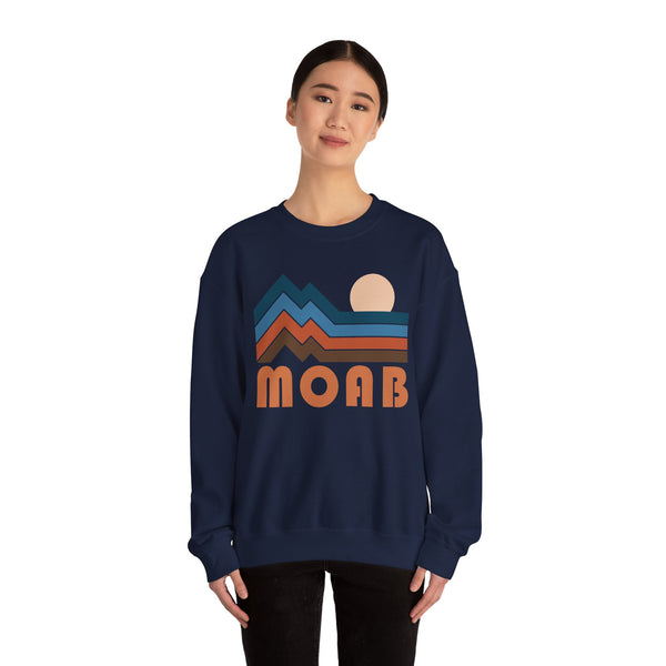 Moab, Utah Sweatshirt Retro Mountains, Moab Unisex Graphic Crewneck