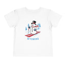 Wyoming Toddler Skiing Snowman Graphic Tee - Kids Wyoming T-Shirt-1