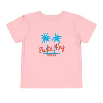 Buy pink Siesta Key, Florida Toddler T-Shirt - Retro Palm Tree Toddler Siesta Key Shirt - Palm Script