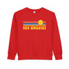 Los Angeles, California Toddler Sweatshirt - Retro Sun Los Angeles Toddler Crewneck Sweatshirt